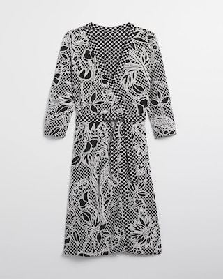 3 4 Sleeve Reversible Wrap Dress